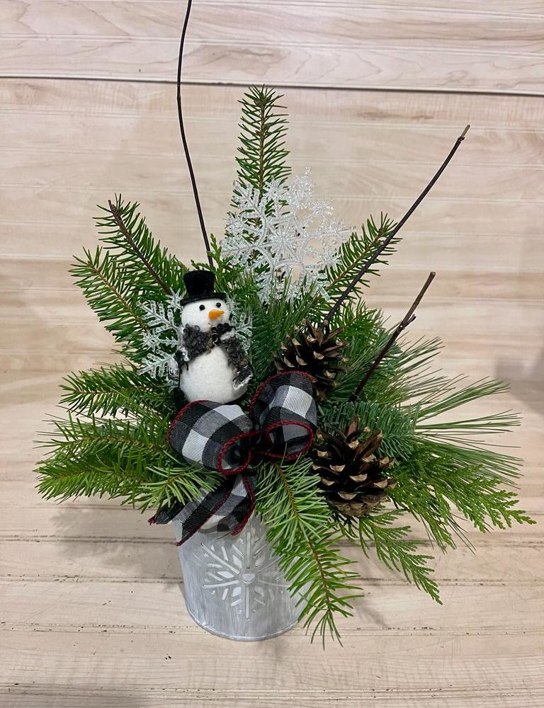 Holiday Arrangement with Winter Décor