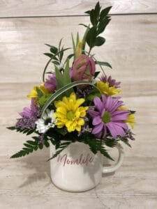 #Momlife - Mom Mug & Flowers