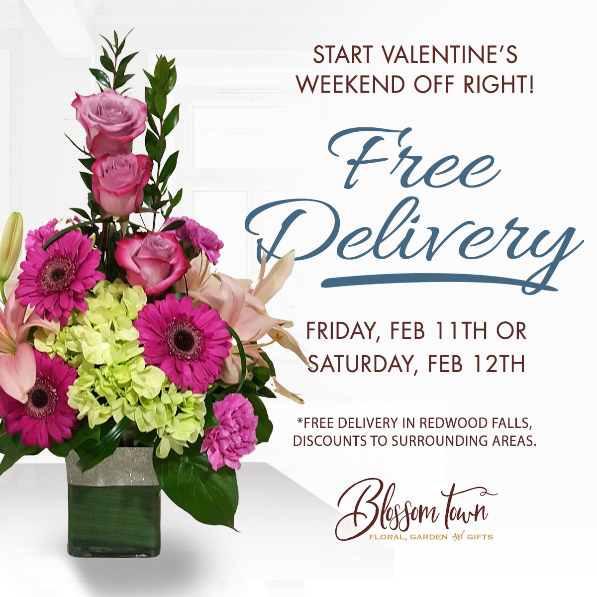 Free Delivery for Valentine's Day 2022