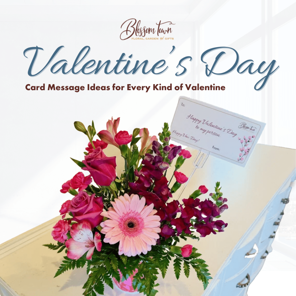 Valentine’s Day Card Message With Flowers Infographic